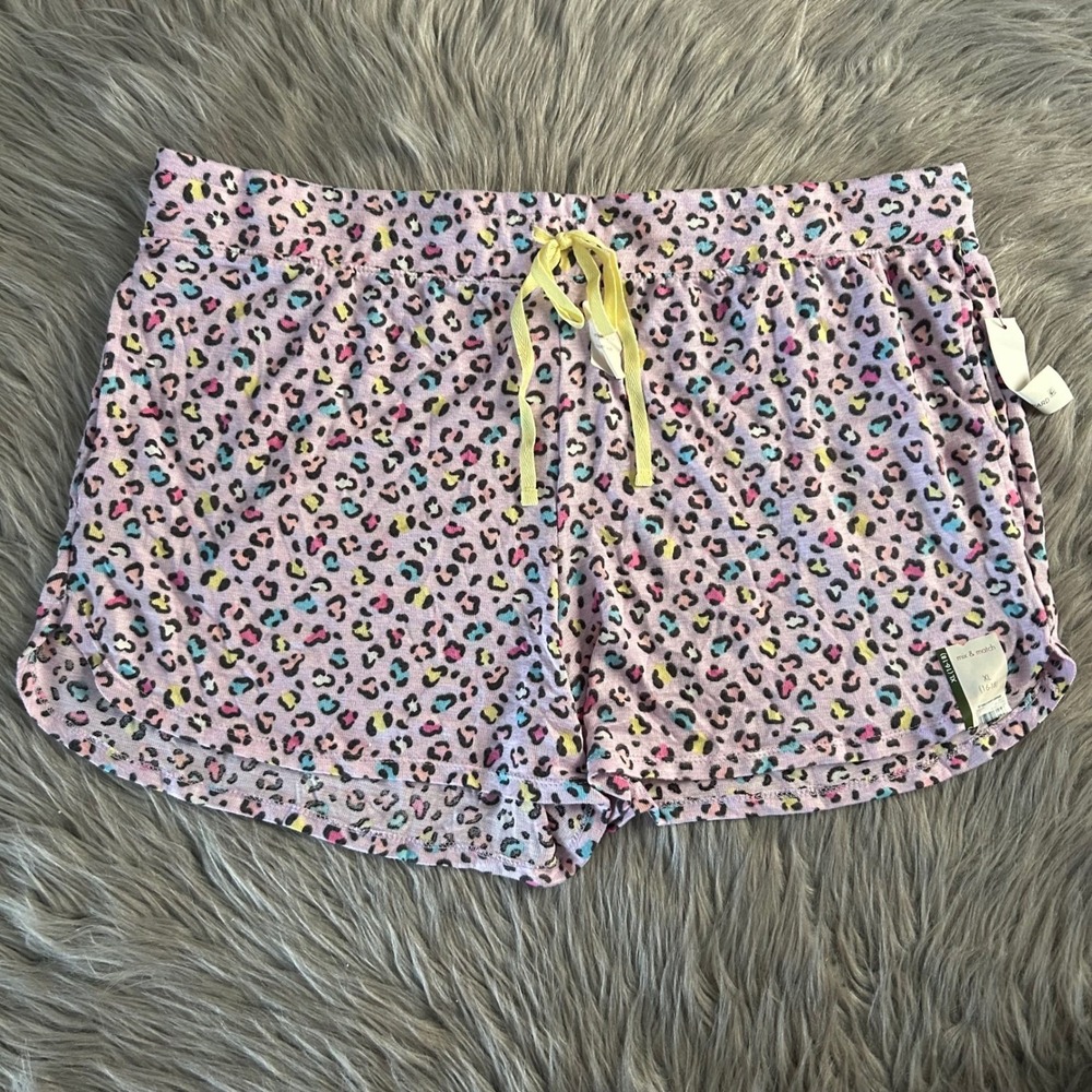 Secret Treasures Pajama Shorts Women's Size‎ XL (16-18) Pink Leopard Pajamas Pjs